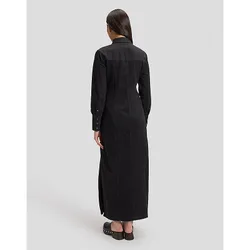 Slim Shaped Western Dress Dark Volume Größe XS female