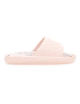Ciabatte in gomma rosa con fascia ampia plantare decorato 1055 36 - 2T2L - FashionsVida