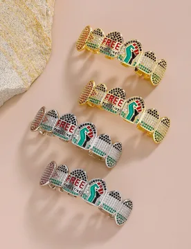 Colorful CZ Iced Out Grillz Teeth Jewelry Graphic Design Hip Hop Bling Tooth Covers Fashion Mouth Accessories Men Women - Aliexpress - FashionsVida