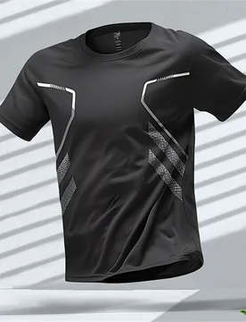Men's summer outdoor running T-shirt, breathable quick drying round neck short sleeved shirt, outdoor training activity clothing - Aliexpress - FashionsVida