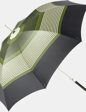 Paraguas Sra niquel automático. Estampado rayas - Ezpeleta - FashionsVida