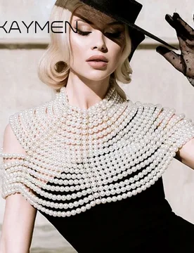 Luxury Women's Pearl Body Chain Necklaces Collar Shoulder Fashion Tops Beaded Necklaces Popular Jewelry Accessory - Aliexpress - FashionsVida