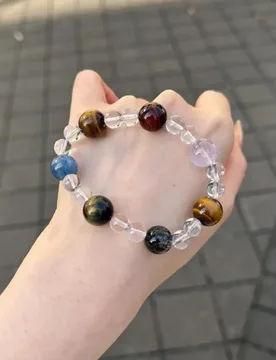 Galaxy into a Dream] Premium Design Sense Natural White Crystal Tiger's Eye Stone Duobao Bracelet Kyanite Crystal Bracelet - Aliexpress - FashionsVida