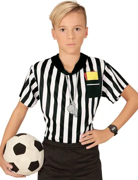 Schiedsrichter-Oberteil für Kinder schwarz-weiss - Widmann - FashionsVida