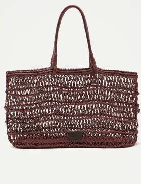 Bolso shopper de yute trenzado - Tintoretto - FashionsVida