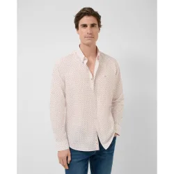 Camisa sport de hombre regular fit estampado geométrico