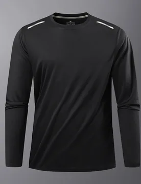 Outdoor Fitness Sport Men's Long Sleeve T-shirt Fashion Loose Run Tops Casual O-neck Solid Color Tees Spring and Autumn Clothing - Aliexpress - FashionsVida