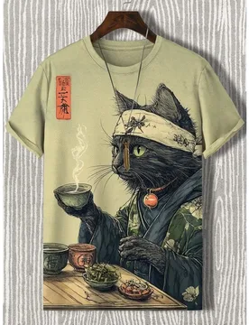 Cute Otter Cat Panda Pattern T-Shirt For Men Funny Animal 3D Printed Tees Casual Short Sleeve O-Neck Tops Street Sports T Shirts - Aliexpress - FashionsVida