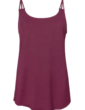 Women's 1 Pack Braided Strap Tank Top Garnet S - Red - Size: Small - Tavi Noir - FashionsVida