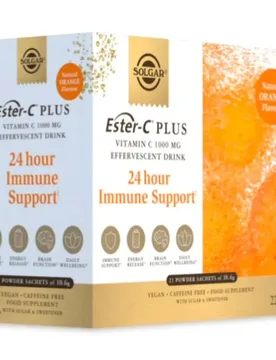 Scatola Di Stick Monodose Ester-c Plus Effervescent Arancia 10.6g 21 Unità - Solgar - FashionsVida