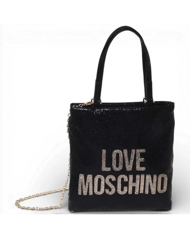 Borsa Soft Donna Nero in Tessuto - Love Moschino - FashionsVida