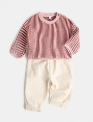 Piece Pure Cotton Knitted Jeans Outfit (0-5 Yrs) Pink Mix Female