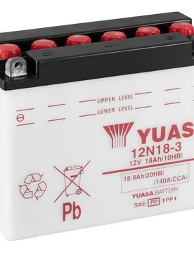 Batteria Moto 12n18-3 12v/18ah taglia unica - Yuasa - FashionsVida