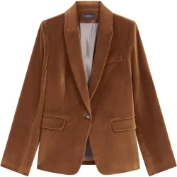 Blazer de mujer con bolsillos italianos en terciopelo de algodón