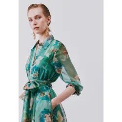 Vestido camisero estampado