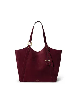 Borsa in pelle - Shopper TASHA Large rosso scuro - Ralph Lauren - FashionsVida
