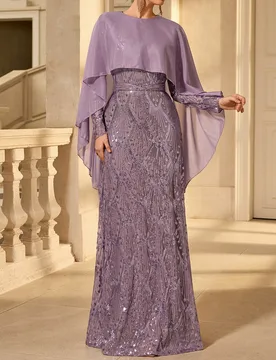 Vestido de noche formal elegante de mujer con bordado de lentejuelas (con mucho adorno) S - Shein - FashionsVida