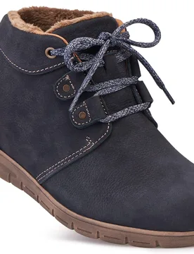 Megan Women's Extra Wide Boots for Swollen Feet - Ink - Size: 7½ XXW - Cosyfeet - FashionsVida