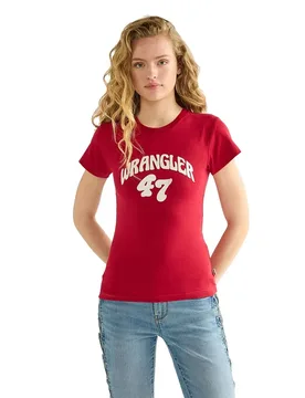 T-shirt à Manches Courtes Shrunken Band Chili Pepper S - Wrangler - FashionsVida