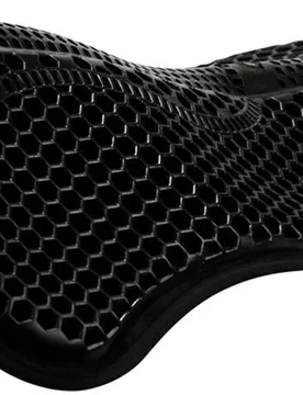Hexagonal Air-Release Gel Pad with Micropile black black - Acavallo - FashionsVida