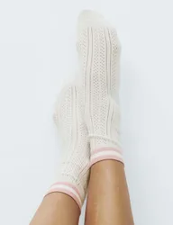 Pack Cotton Rich Sports Stripe Crew Socks Cream Mix female