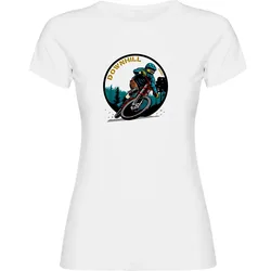 Maglietta A Maniche Corte Downhill Rider White