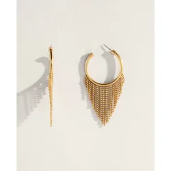 Pendientes semi círculo con cadenas