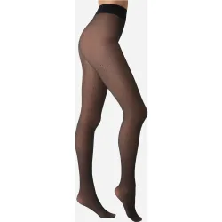 Panty térmico efecto transparente con puntos pequeños 80d