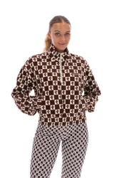 Marla Checkerboard Print Polar Fleece - XS
