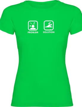 Problem Solution Swim Short Sleeve T-shirt Light Green 2XL Women - Kruskis - FashionsVida