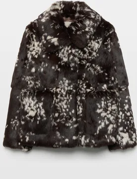 Chaquetón animal print de mujer de pelo de conejo - Woman Limited El Corte Inglés - FashionsVida