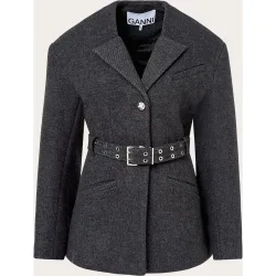 Ganni - Chaqueta con cinturón
