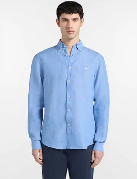Harmont&Blaine - Camisa de hombre tejido único lino - Harmont&Blaine - FashionsVida