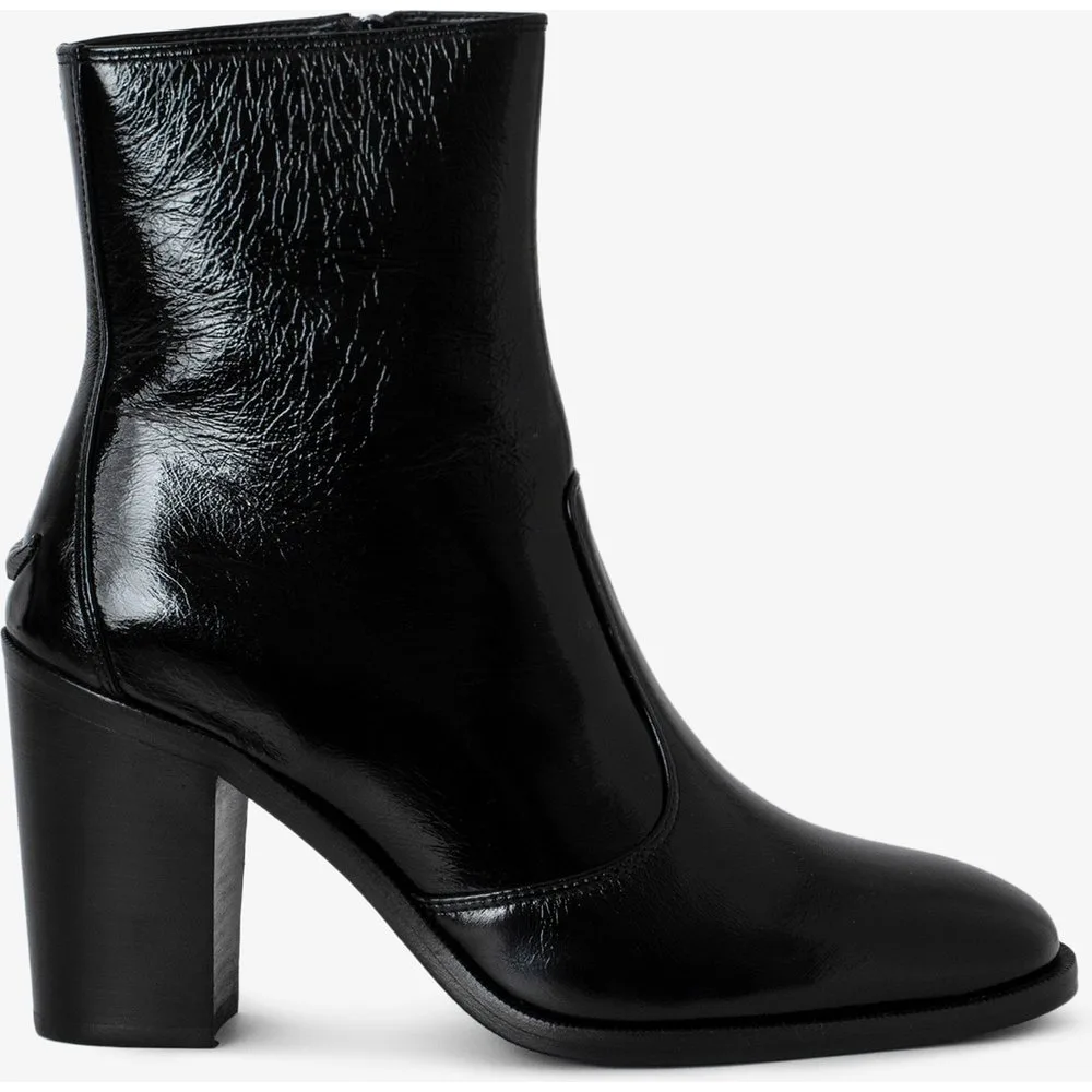 Zadig & Voltaire - Botines de mujer de cuero efecto vintage - Zadig & Voltaire - FashionsVida