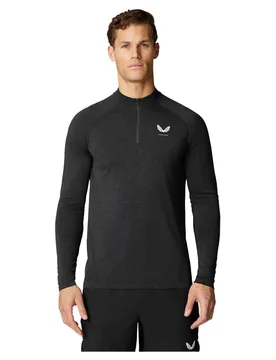 Sweat à Demi-zip Cme40967 Seamless Black / White M - Castore - FashionsVida