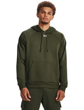 Sweat à Capuche Rival Fleece Marine OD Green 390 / White 100 2XL - Under armour - FashionsVida