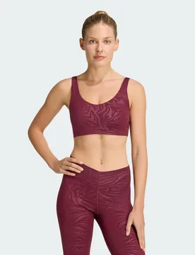 Reggiseno sportivo a supporto leggero All Me Essentials con grafica M Maroon - Adidas - FashionsVida