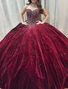 Red Ball Gown Quinceanera Dresses Off The Shoulder Beads Bow Corset Party Birthday Sweet 16 Dress Vestidos 15 De Anos - Aliexpress - FashionsVida
