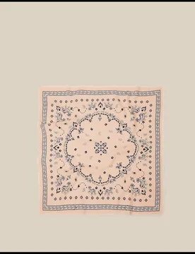 Cotton Rich Floral Square Scarf Ivory Mix female - Monsoon - FashionsVida