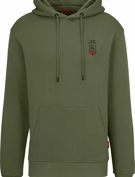 Sweat à capuche en coton - Essential Hoodie Khaki en Coton - Taille M - Kaki - Van Deer - FashionsVida