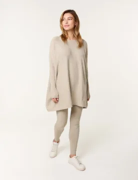 Scattered Studded Embellished Knitwear Set - ONE / BEIGE MELANGE - female - Blue Vanilla - FashionsVida