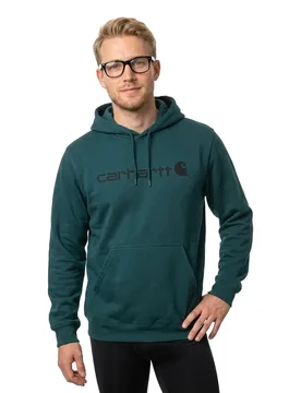Felpa Con Cappuccio Marquette Logo Greenstone M - Carhartt - FashionsVida