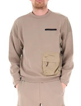 Felpa girocollo MARRONE CHIARO S - EA7 EMPORIO ARMANI - FashionsVida