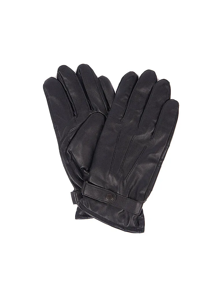 Barbour Guantes de cuero negro L - Barbour - FashionsVida