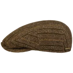 Kent Herringbone Stripe Flat Cap by - beige - Herren - Size: M (56-57 cm)
