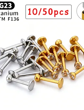 Pcs ASTM F136 Titanium Labret Lip Stud 16G CZ Cartilage Helix Percing Tragus Labret Stud Flat Back Body Piercing Jewelry - Aliexpress - FashionsVida