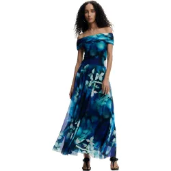 Desigual - Vestido largo flores