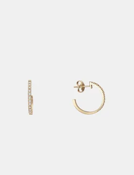 Pendientes de aro de oro y diamantes - El Corte Inglés - FashionsVida