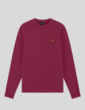 Men's Everyday Cotton Crew Neck Sweatshirt Rich Burgundy - Lyle & Scott - FashionsVida