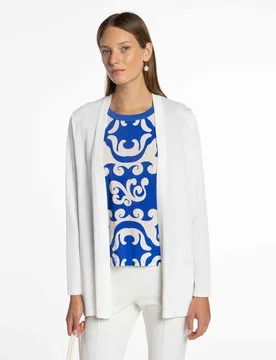 Cárdigan largo de mujer de punto stretch - Naulover - FashionsVida